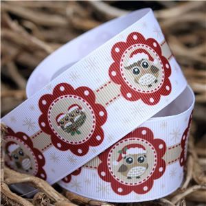 Christmas Owl Ribbon - Flower Owls